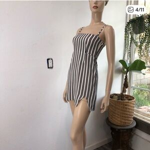 Eastnwest Label stripe mini dress size:XS